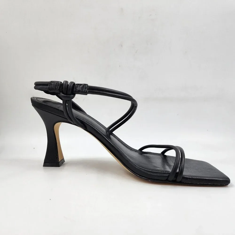 Marc Fisher LTD. Davia Square Toe Sandals Women's 7.5 Black Slingback Strap~ - Picture 8 of 15